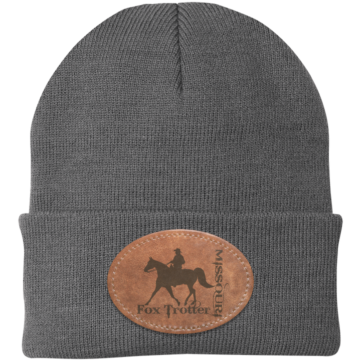 MISSOURI FOX TROTTER ON LEATHER CP90 Knit Cap - Patch