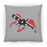 Rebel on the Rail Tennessee Walking Horse Pleasure ZP14 Small Square Pillow