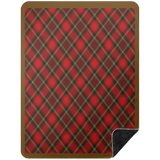 RED TARTAN BSHL Premium Black Sherpa Blanket 60x80