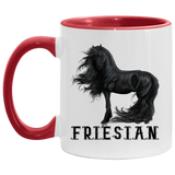 FRIESIAN STYLE 1 4HORSE AM11OZ 11 oz. Accent Mug