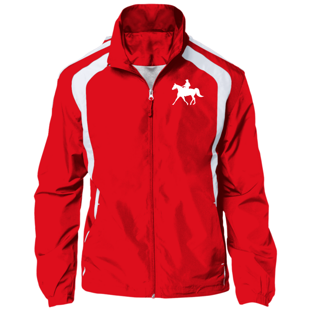 Missouri Fox Trotter WITH MALE RIDER WHITE JST60 Jersey-Lined Raglan Jacket