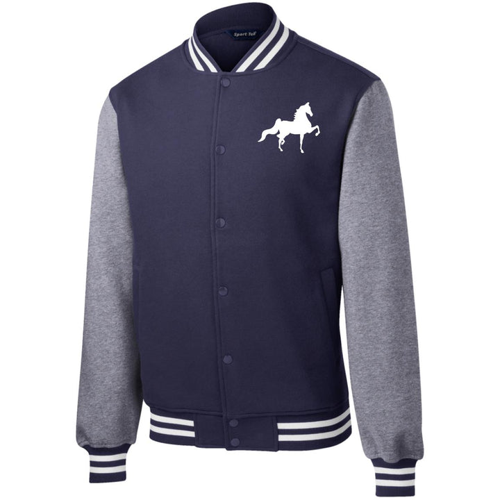 American Saddlebred (white) ST270 Fleece Letterman Jacket