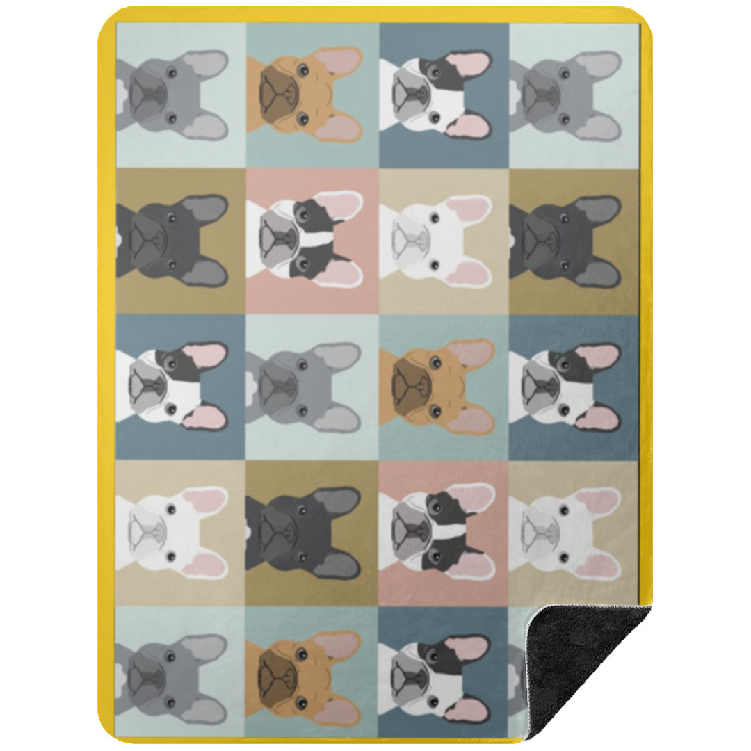 FRENCHIE BLANKET 2 BSHL Premium Black Sherpa Blanket 60x80