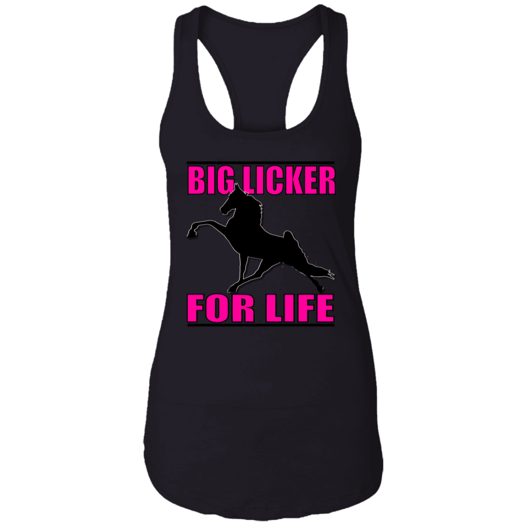 Big Licker for Life Pink NL1533 Ladies Ideal Racerback Tank