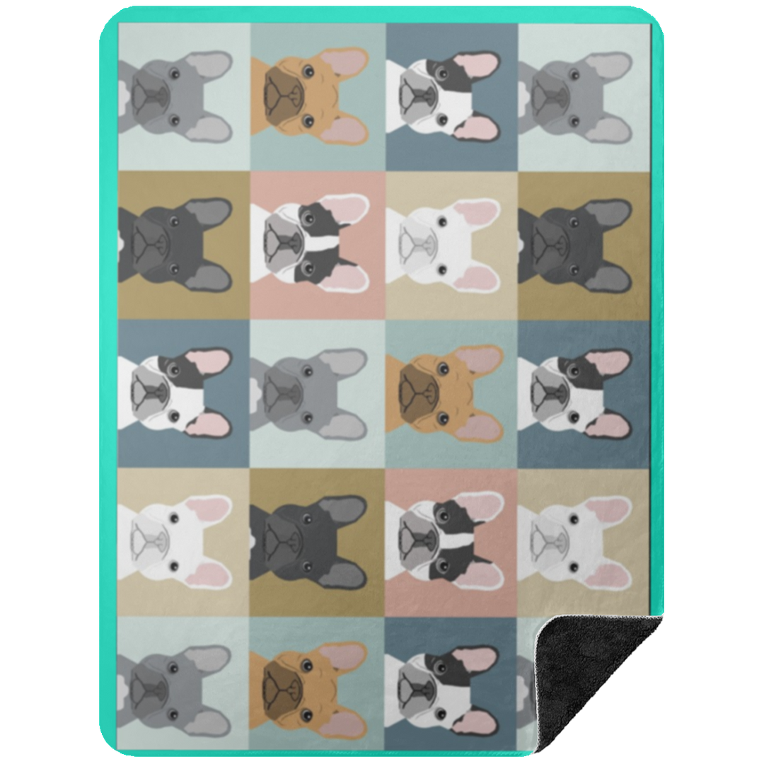 FRENCHIE BLANKET 2 BSHL Premium Black Sherpa Blanket 60x80