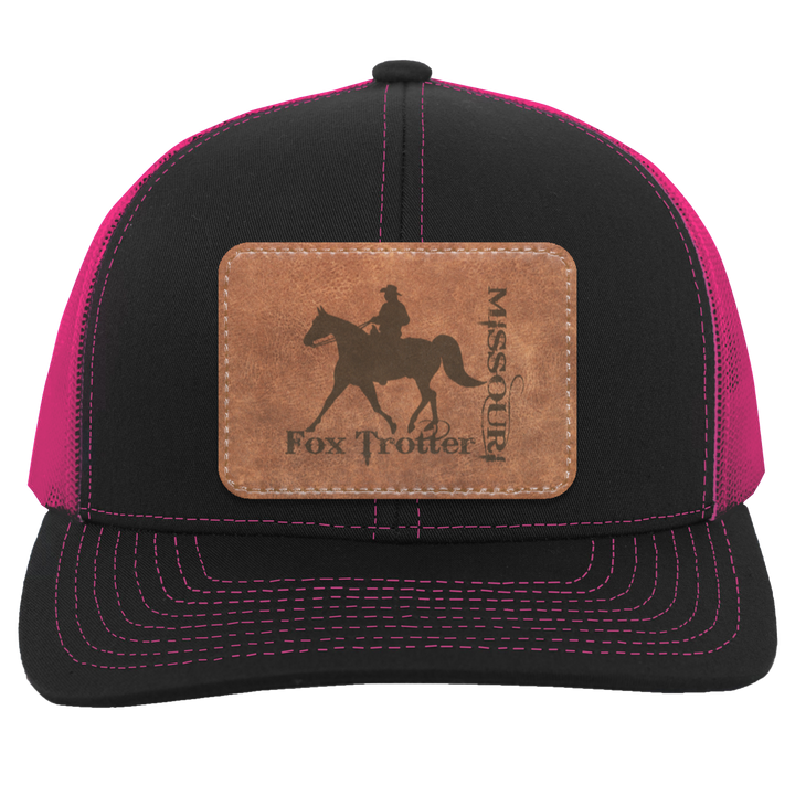MISSOURI FOX TROTTER ON LEATHER 104C Trucker Snap Back - Patch
