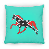 Rebel on the Rail Tennessee Walking Horse Pleasure ZP18 Large Square Pillow