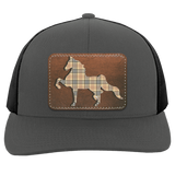 AMERICAN SADDLEBRED LEATHER PATCH (BURBURY) 104C Trucker Snap Back - Patch