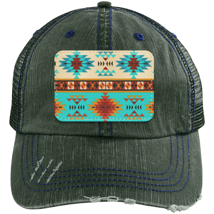 DUTTON RANCH 1 6990 Distressed Unstructured Trucker Cap - Patch