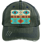 DUTTON RANCH 1 6990 Distressed Unstructured Trucker Cap - Patch