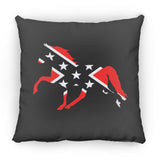 Rebel on the Rail Tennessee Walking Horse Pleasure ZP16 Medium Square Pillow