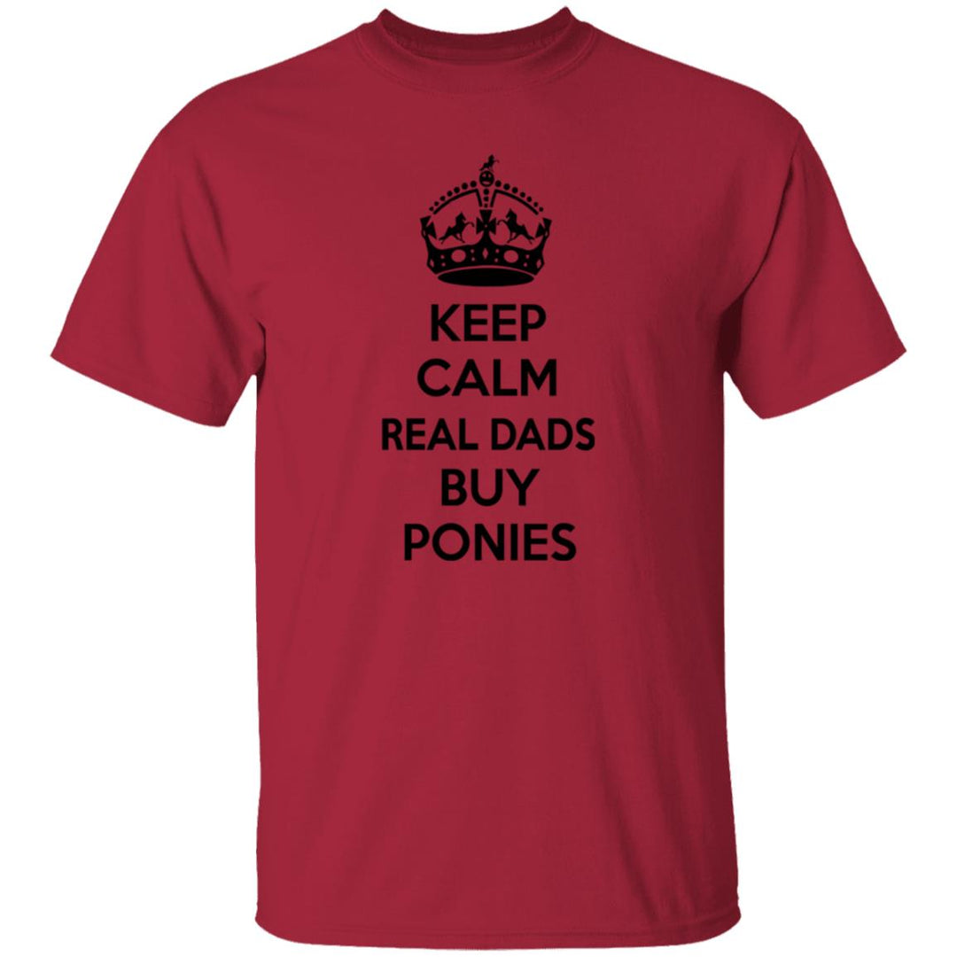REAL DADS BUY PONIES (black) G500 5.3 oz. T-Shirt