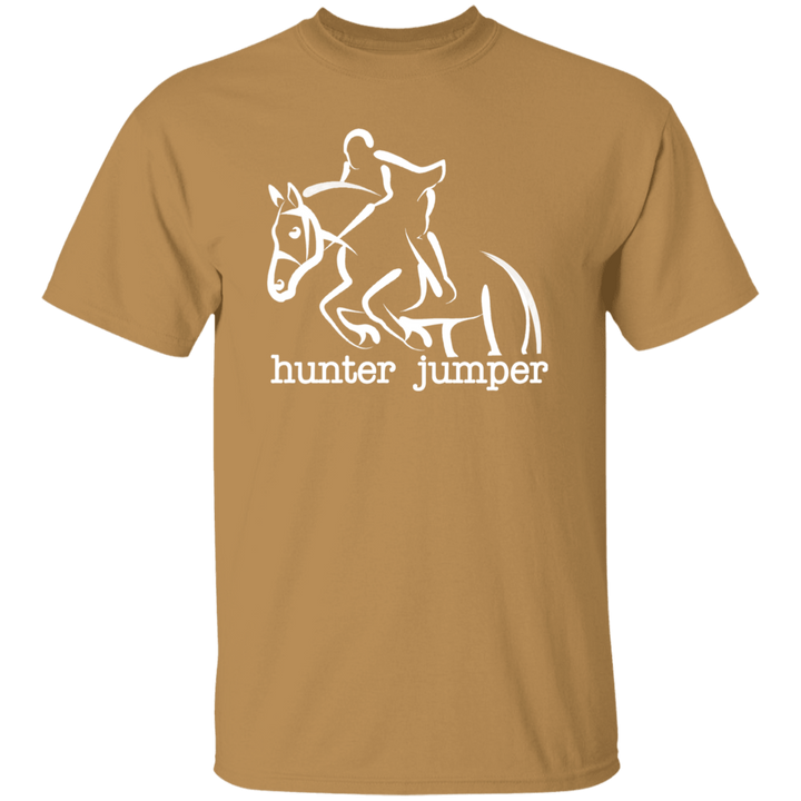 HUNTER JUMPER STYLE 1 (WHITE) 4HORSE G500 5.3 oz. T-Shirt
