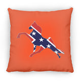 Rebel on the Rail Tennessee Walking Horse Performance ZP16 Medium Square Pillow