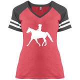 Missouri Fox Trotter LADY FINAL ART WHITE DM476 Ladies' Game V-Neck T-Shirt