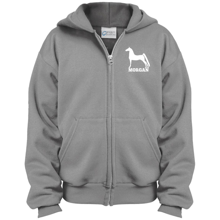 Morgan PC90YZH Youth Full Zip Hoodie