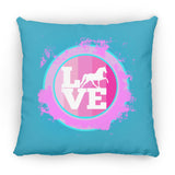 TWH PLEASURE BLEACH SPLATTER PINK TEAL ZP14 Small Square Pillow