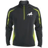 American Saddlebred (white) ST851 Men/Women's Sport Wicking Colorblock 1/2 Zip