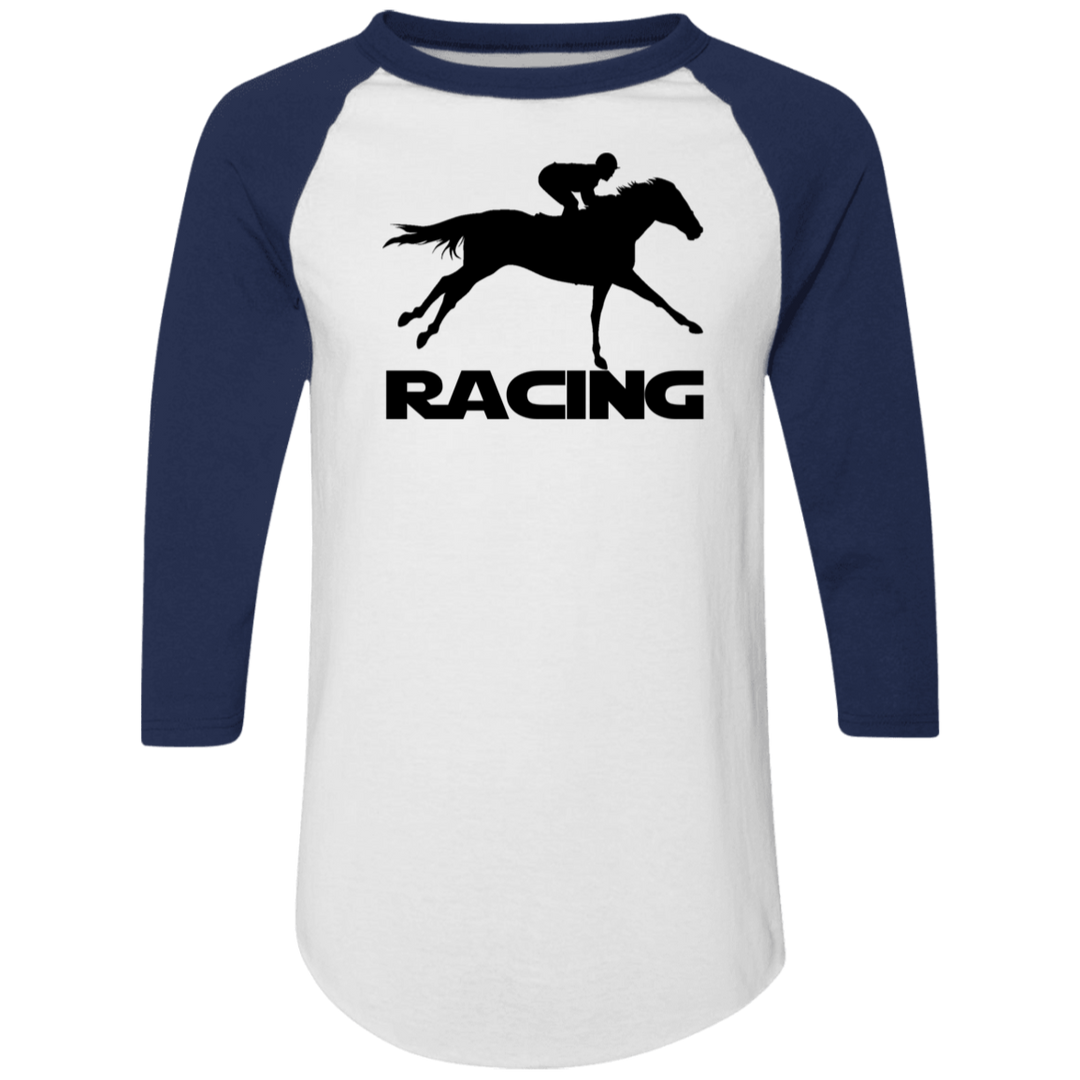 RACING (BLACK) 4HORSE 4420 Colorblock Raglan Jersey