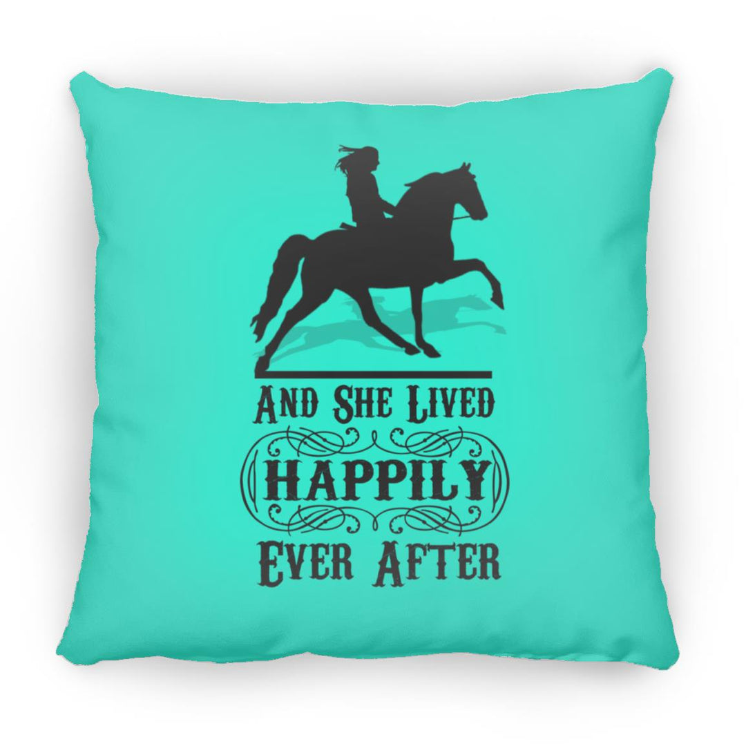 HAPPILY EVER AFTER (TWH Pleasure) Blk ZP16 Medium Square Pillow