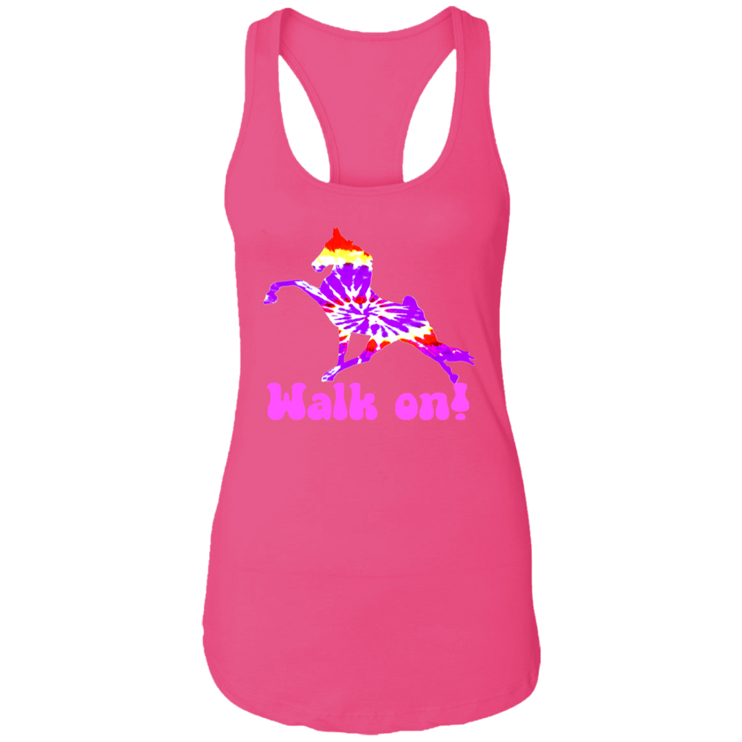 TIE DYE WALK ON NL1533 Ladies Ideal Racerback Tank
