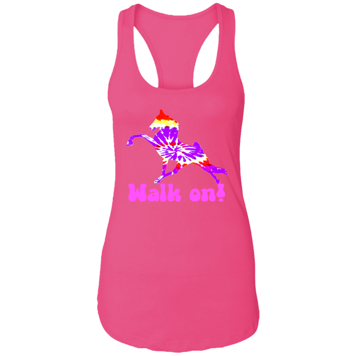 TIE DYE WALK ON NL1533 Ladies Ideal Racerback Tank
