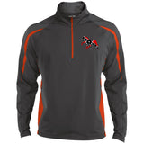 Rebel on the Rail Tennessee Walking Horse Pleasure ST851 Men's Sport Wicking Colorblock 1/2 Zip