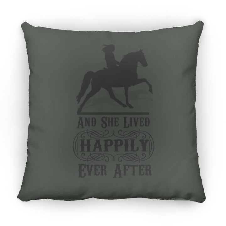 HAPPILY EVER AFTER (TWH Pleasure) Blk ZP16 Medium Square Pillow