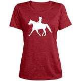 Missouri Fox Trotter LADY FINAL ART WHITE LST360 Ladies' Heather Scoop Neck Performance Tee