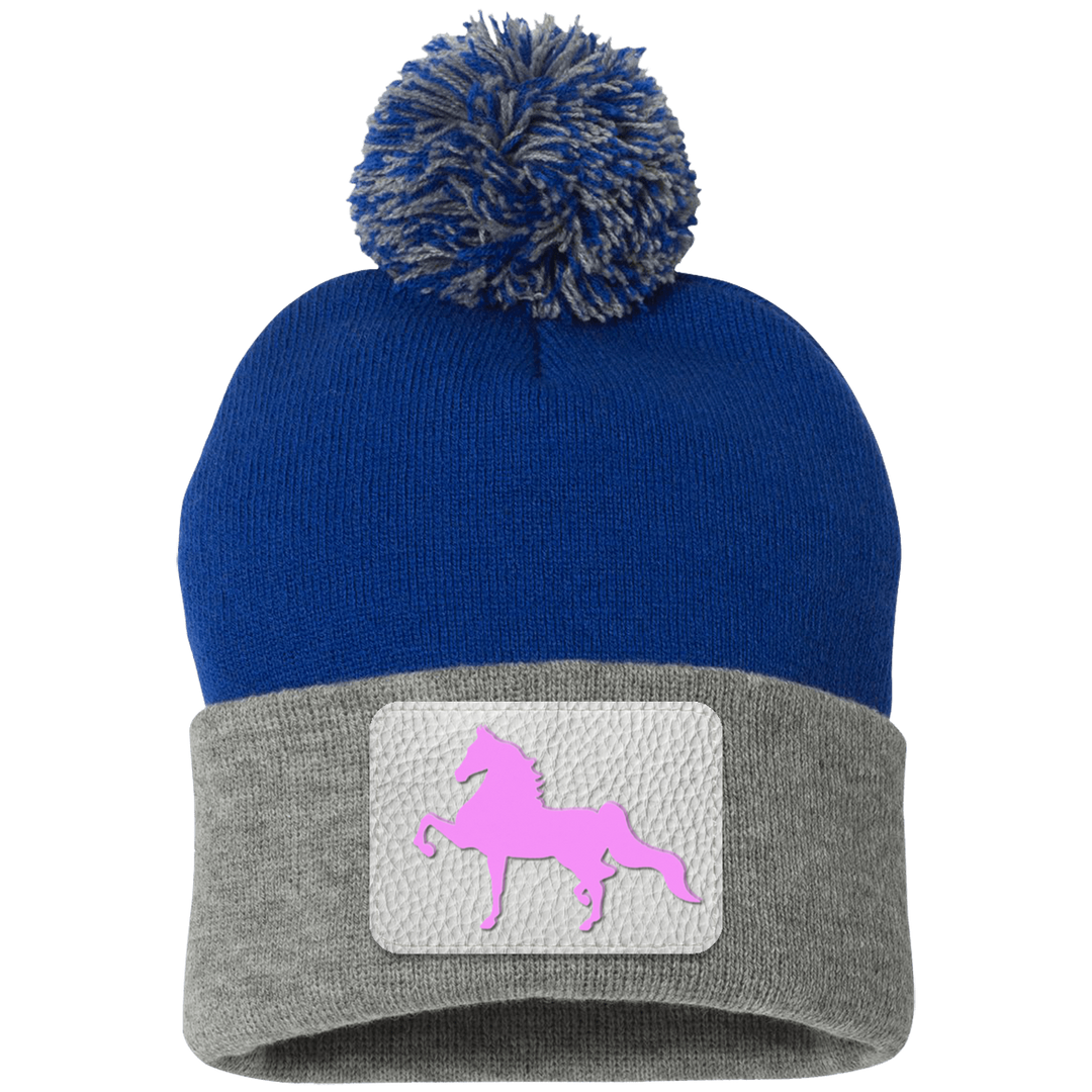 AMERICAN SADDLEBRED PINK SP15 Pom Pom Knit Cap - Patch