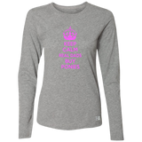 REAL DADS BUY PONIES (pink) 64LTTX Ladies’ Essential Dri-Power Long Sleeve Tee