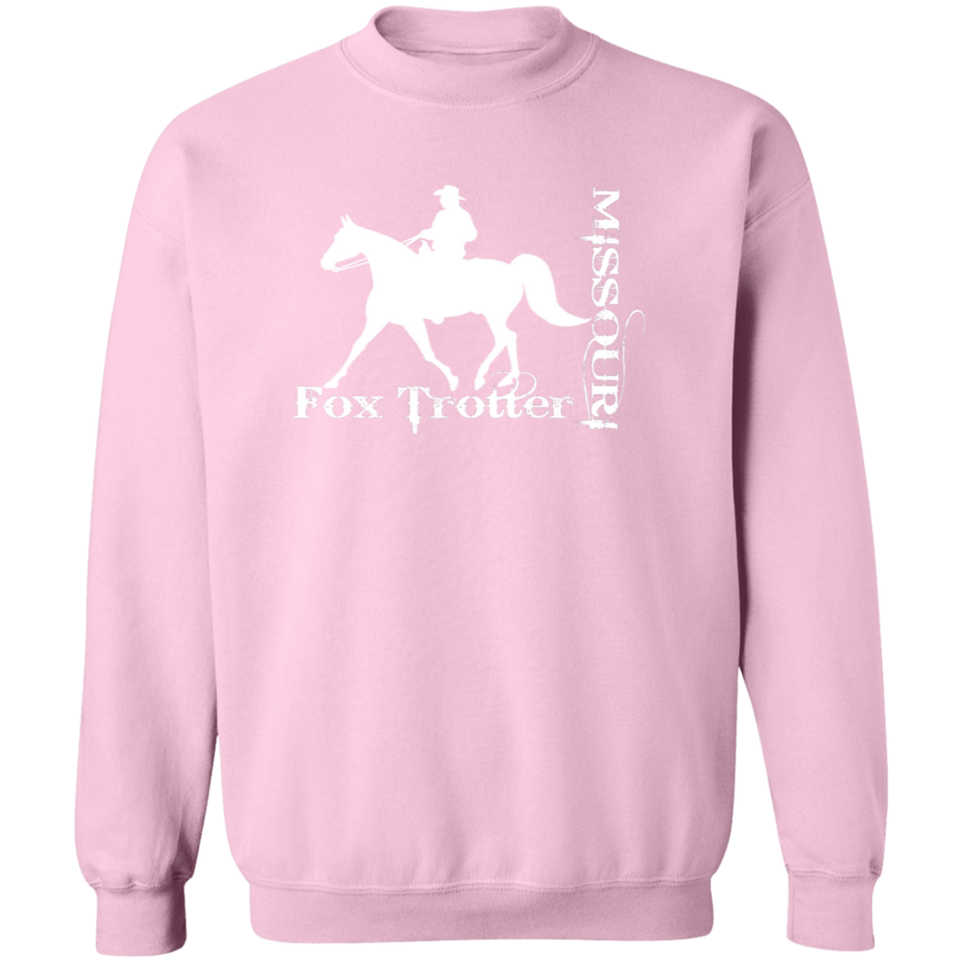 MISSOURI FOX TROTTER (white) 4HORSE G180 Crewneck Pullover Sweatshirt