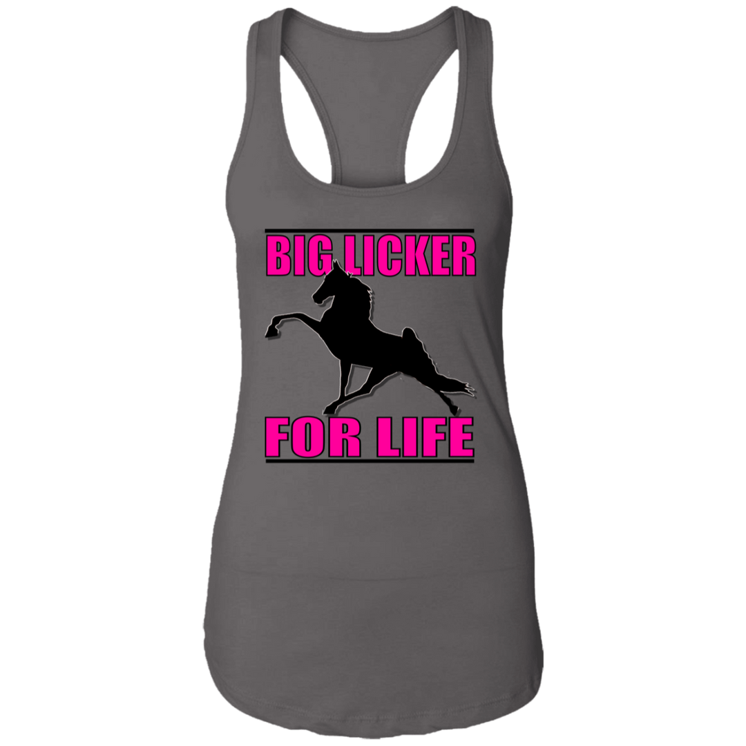 Big Licker for Life Pink NL1533 Ladies Ideal Racerback Tank