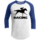 RACING (BLACK) 4HORSE T200 3/4 Raglan Sleeve Shirt