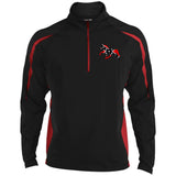 Rebel on the Rail Tennessee Walking Horse Pleasure ST851 Men's Sport Wicking Colorblock 1/2 Zip
