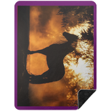 BLACK HORSE 1 BSHL Premium Black Sherpa Blanket 60x80