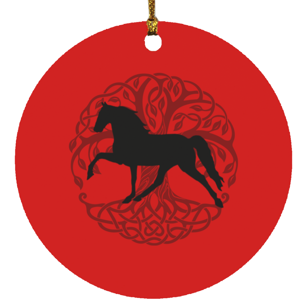 Tennessee Walking Horse PLEASURE TREE OF LIFE SUBORNC Circle Ornament