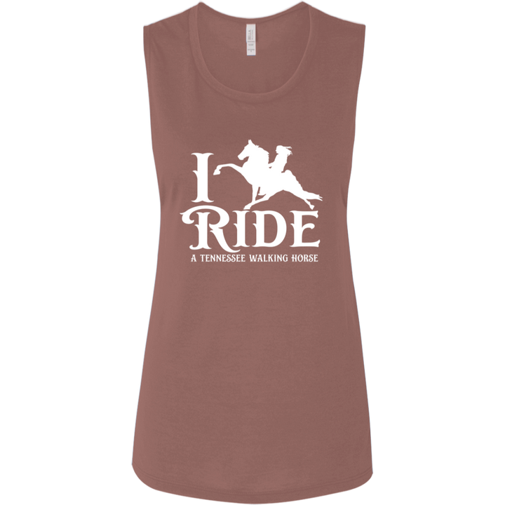 I RIDE A WALKING HORSE B (WHITE) B8803 Ladies&
