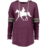 Missouri Fox Trotter WITH MALE RIDER WHITE 229390 Ladies Hooded Low Key Pullover