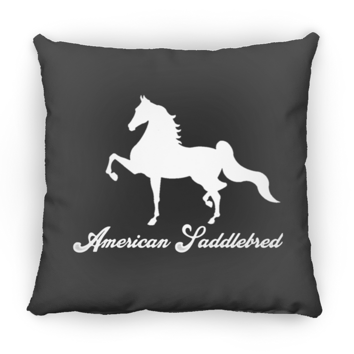 AMERICAN SADDLEBRED (DESIGN 1) WHITE 4HORSE PILLOWS THREE SIZES