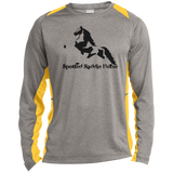 SPOTTED SADDLE WINE 2020 ST361LS Long Sleeve Heather Colorblock Performance Tee