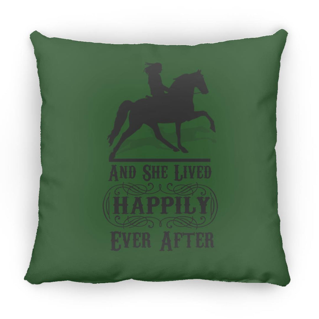 HAPPILY EVER AFTER (TWH Pleasure) Blk ZP16 Medium Square Pillow