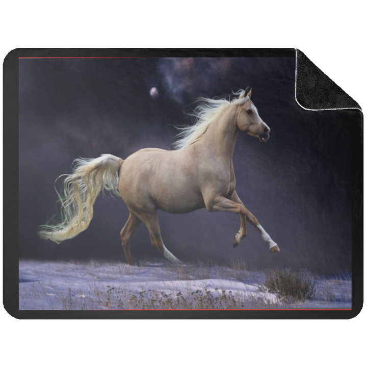 PALOMINO HORSE 1 BSHL Premium Black Sherpa Blanket 60x80