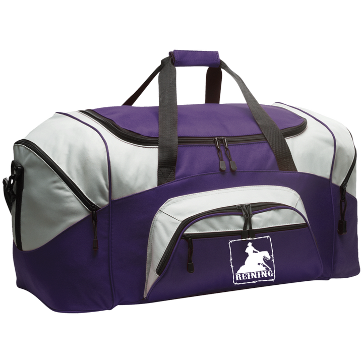 REINING STYLE 1 (WHITE) 4HORSE BG99 Colorblock Sport Duffel
