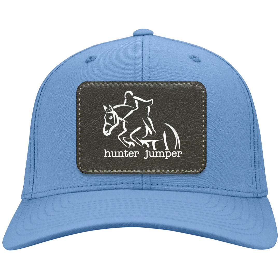 HUNTER JUMPER BLACK LEATHER CP80 Twill Cap - Patch