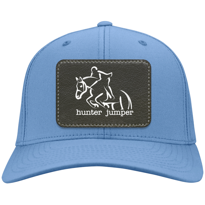 HUNTER JUMPER BLACK LEATHER CP80 Twill Cap - Patch