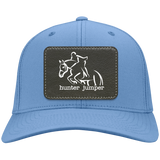 HUNTER JUMPER BLACK LEATHER CP80 Twill Cap - Patch