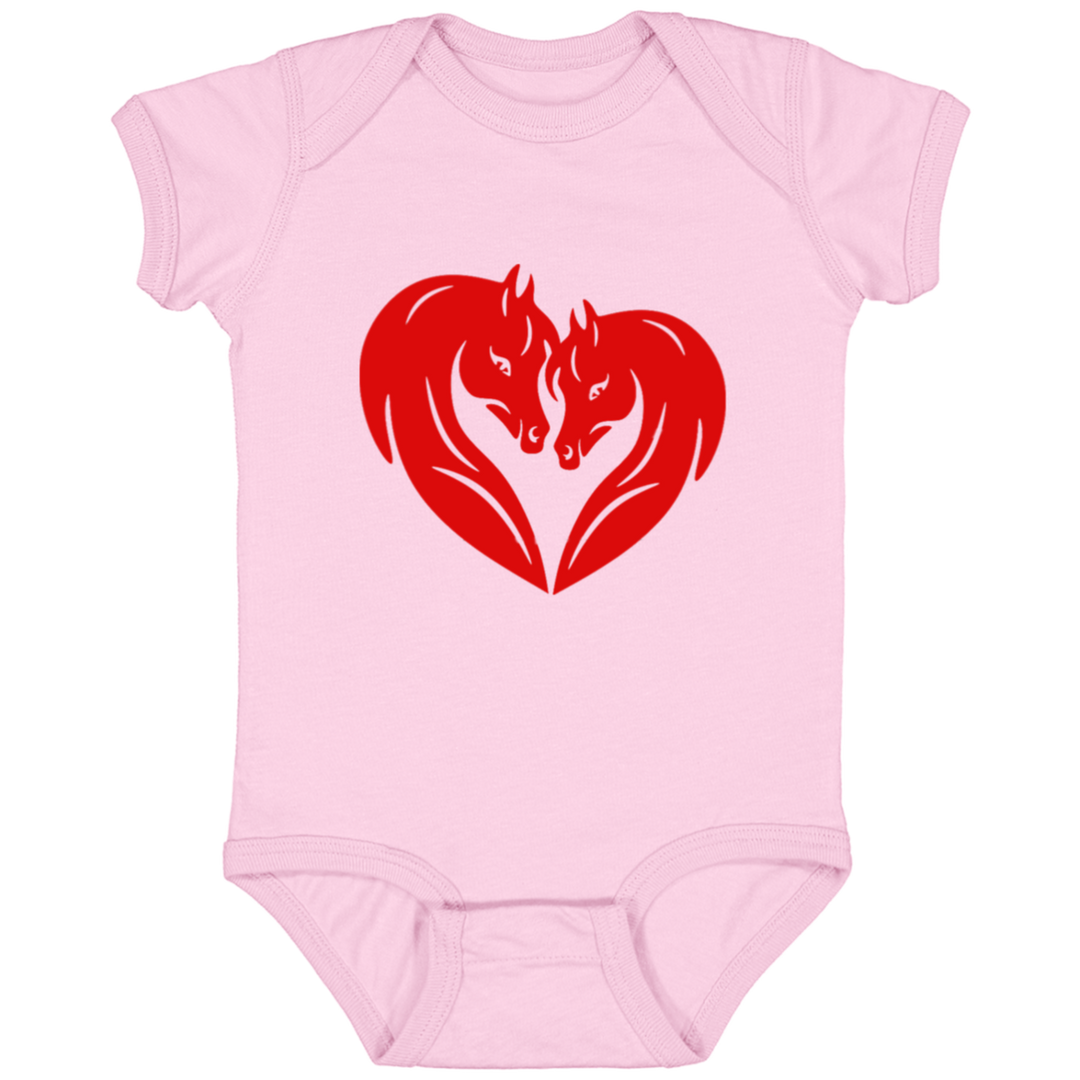 HORSE HEAD HEART 4424 Infant Fine Jersey Bodysuit