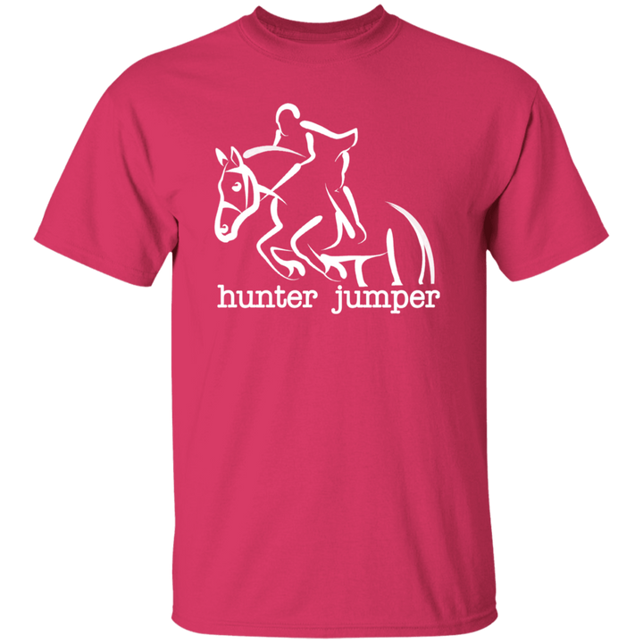 HUNTER JUMPER STYLE 1 (WHITE) 4HORSE G500 5.3 oz. T-Shirt