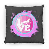 TWH PLEASURE BLEACH SPLATTER PINK TEAL ZP16 Medium Square Pillow